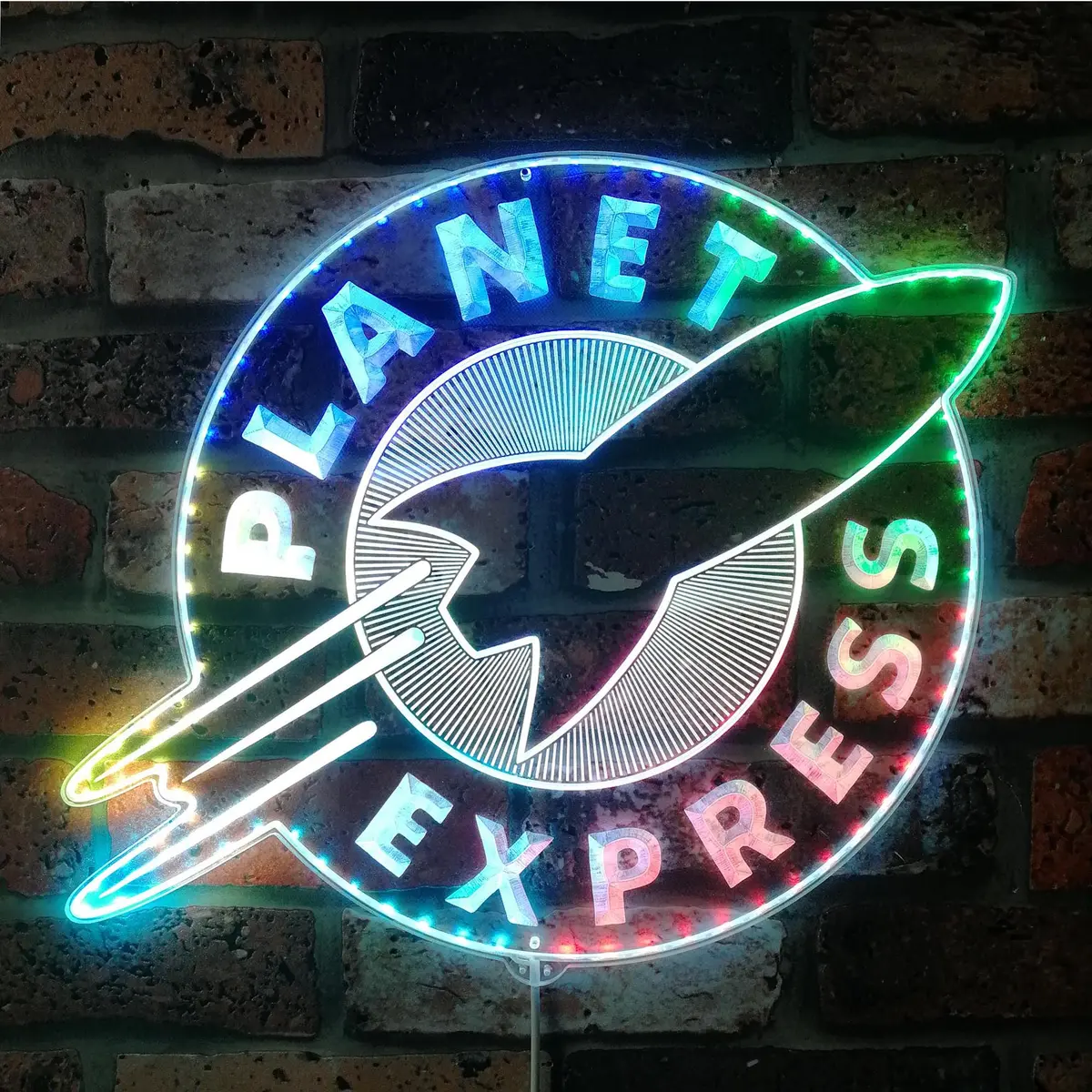 Planet Express Futurama Neon Led Sign With Dynamic Rgb Colors 1
