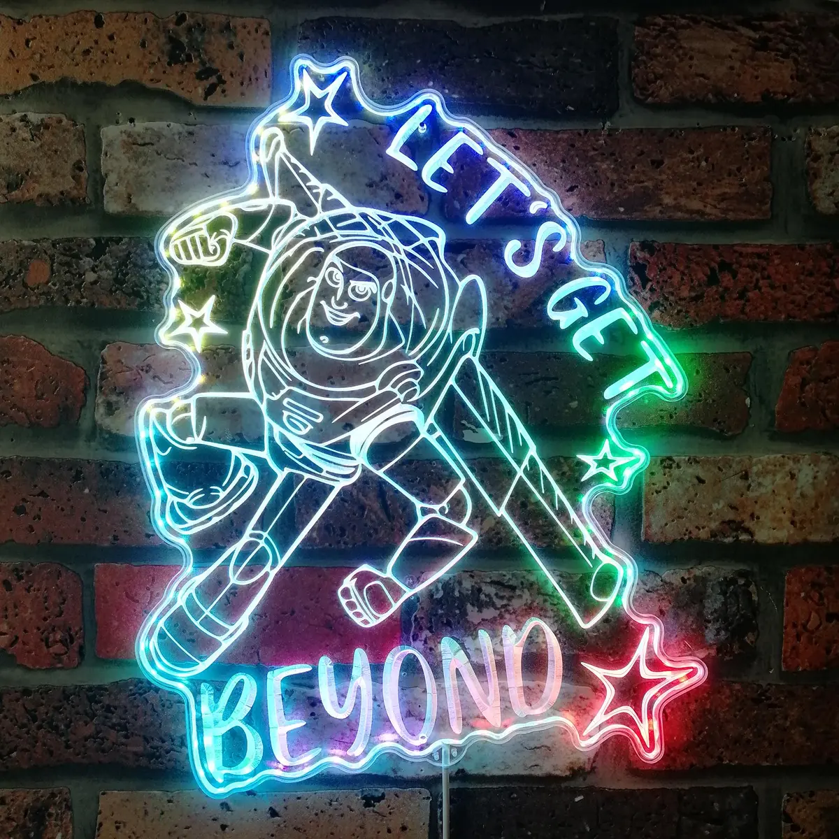 Buzz Lightyear Toy Story Neon Led Sign With Dynamic Rgb Colors 1