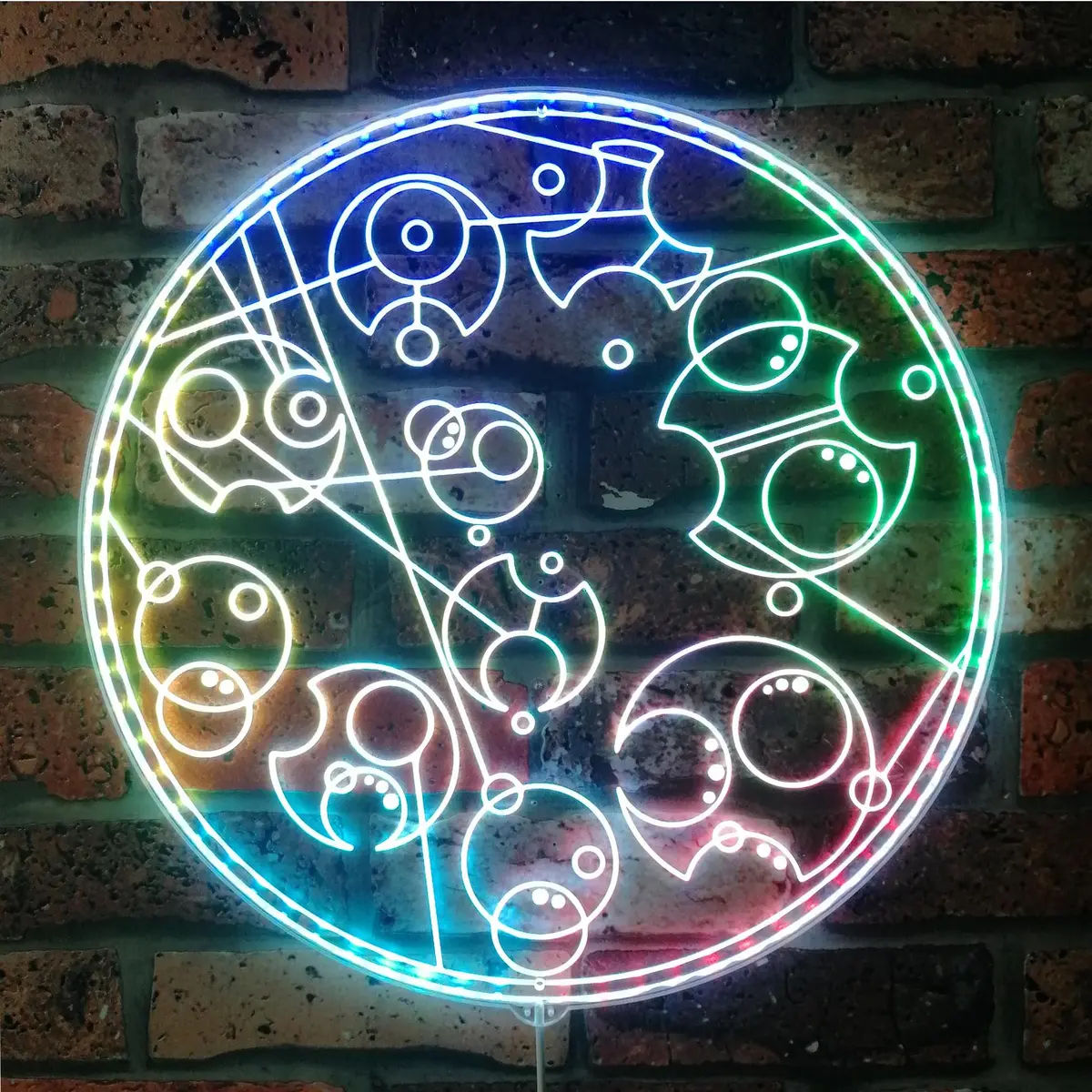 Custom Doctor Who Gallifreyan Neon Led Sign With Dynamic Rgb Colors 1
