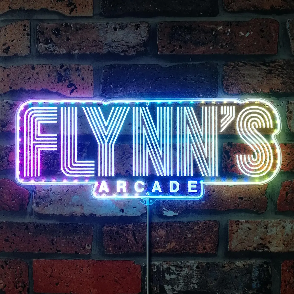 Flynn's Arcade Neon Rgb Edge Lit Led Sign 1