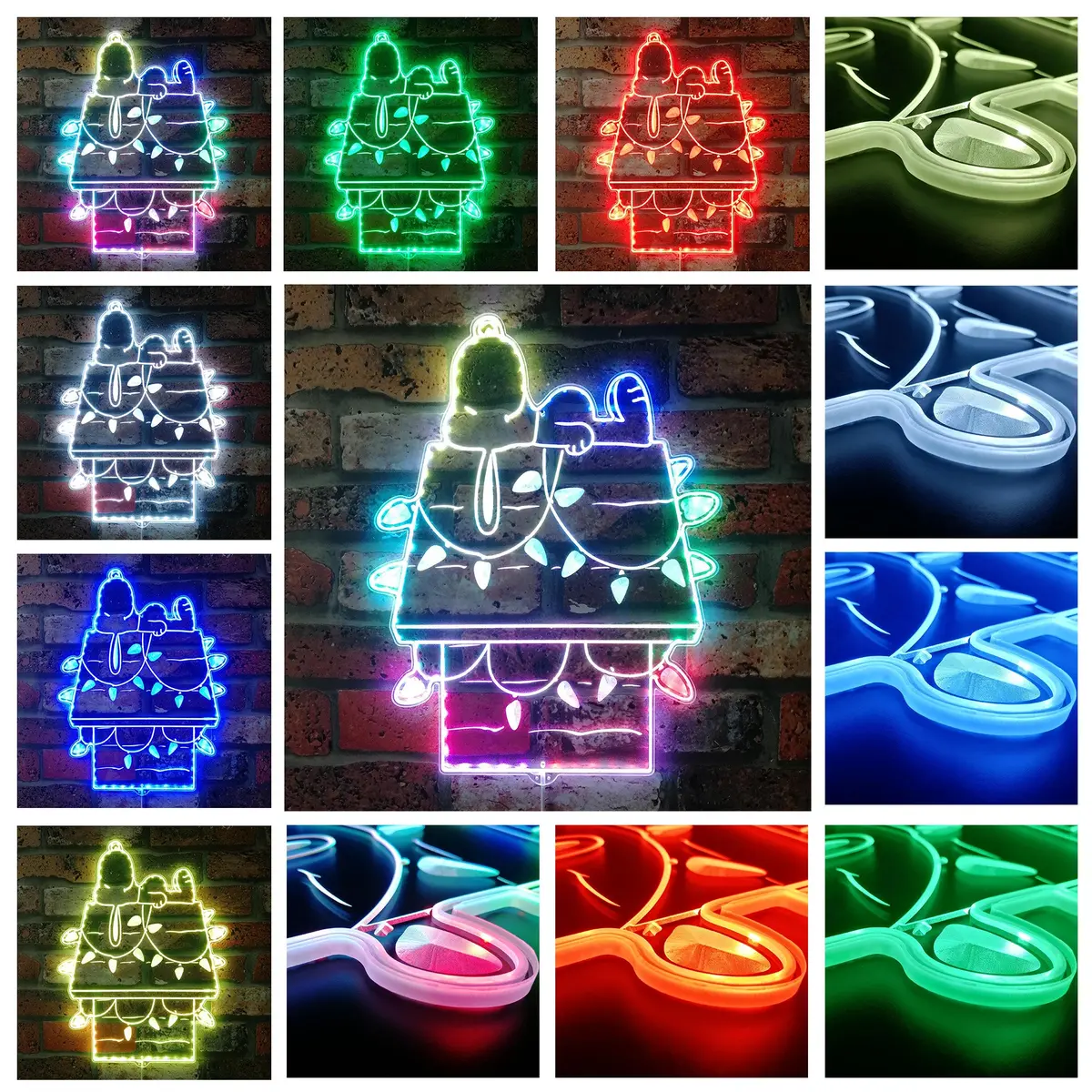 Snoopy Night Light Neon Led Sign With Dynamic Rgb Colors 2