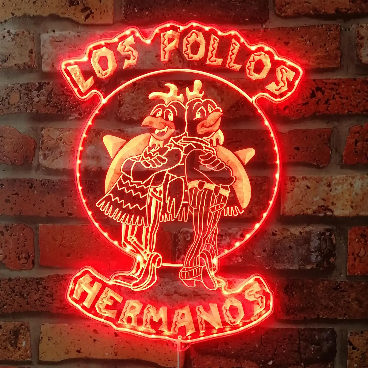 Los Pollos Hermanos Breaking Bad Neon Led Sign With Dynamic Rgb Colors 1