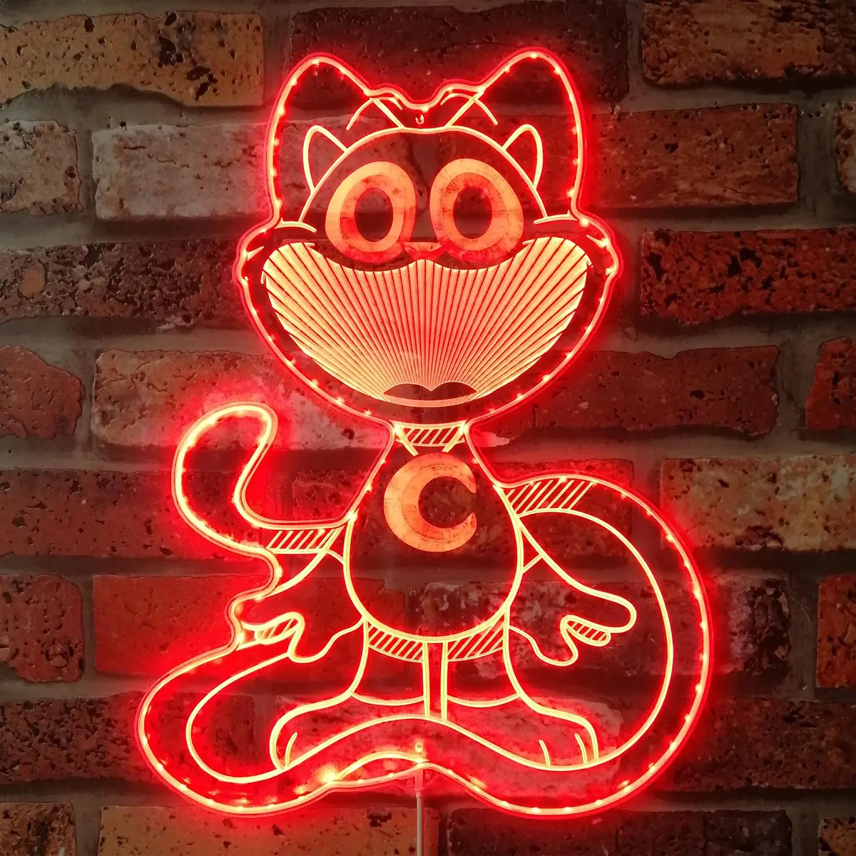 Smiling Critters Catnap Neon Led Sign With Dynamic Rgb Colors 3