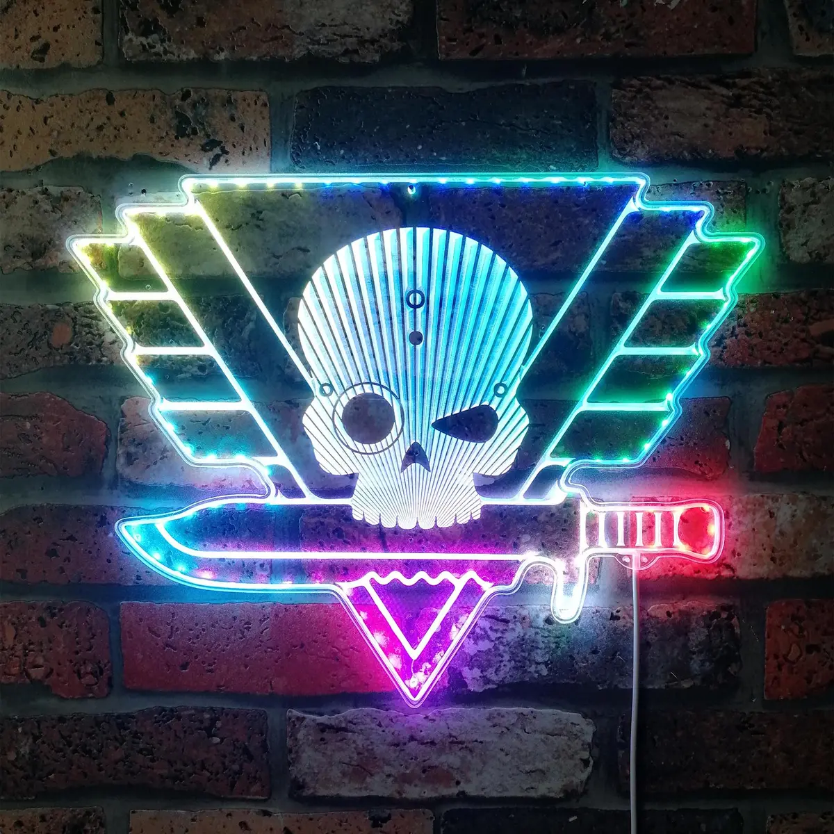 Space Marine Kill Team Neon Led Sign With Dynamic Rgb Colors 1