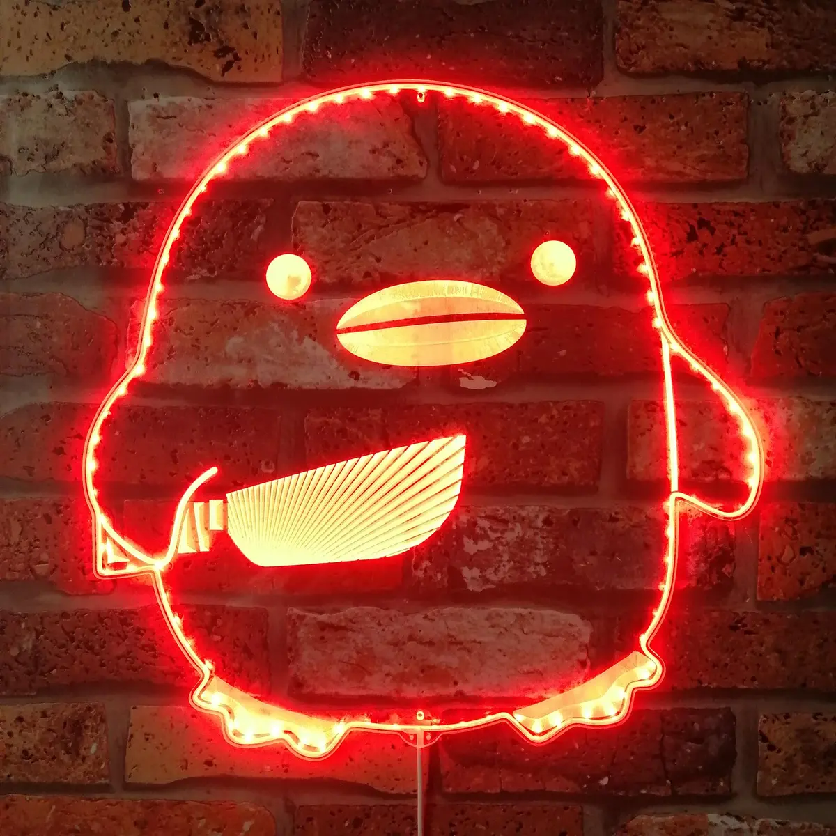 Duck With Knife Neon Led Sign With Dynamic Rgb Colors 1