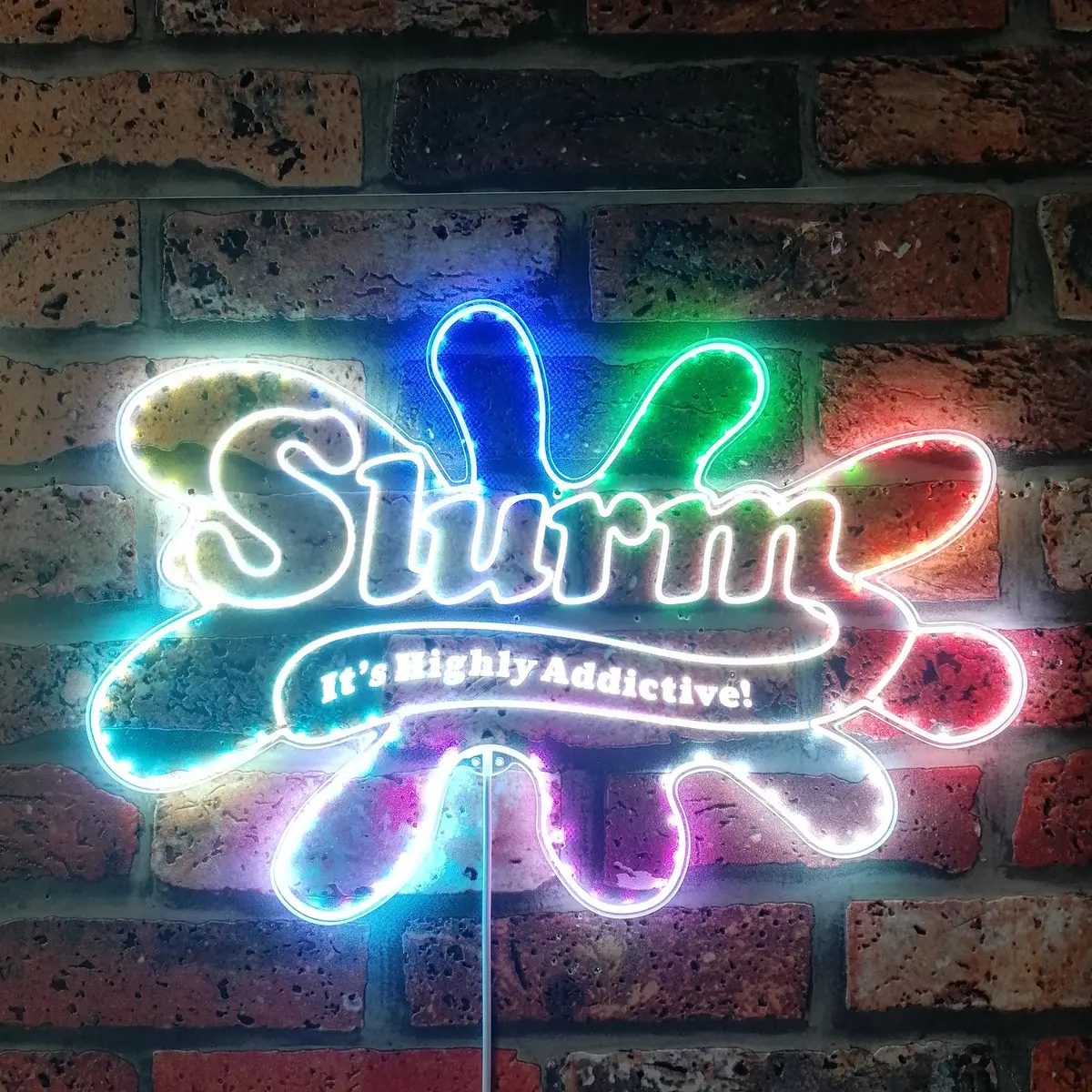 Futurama Slurm Drink Logo Neon Led Sign With Dynamic Rgb Colors 1