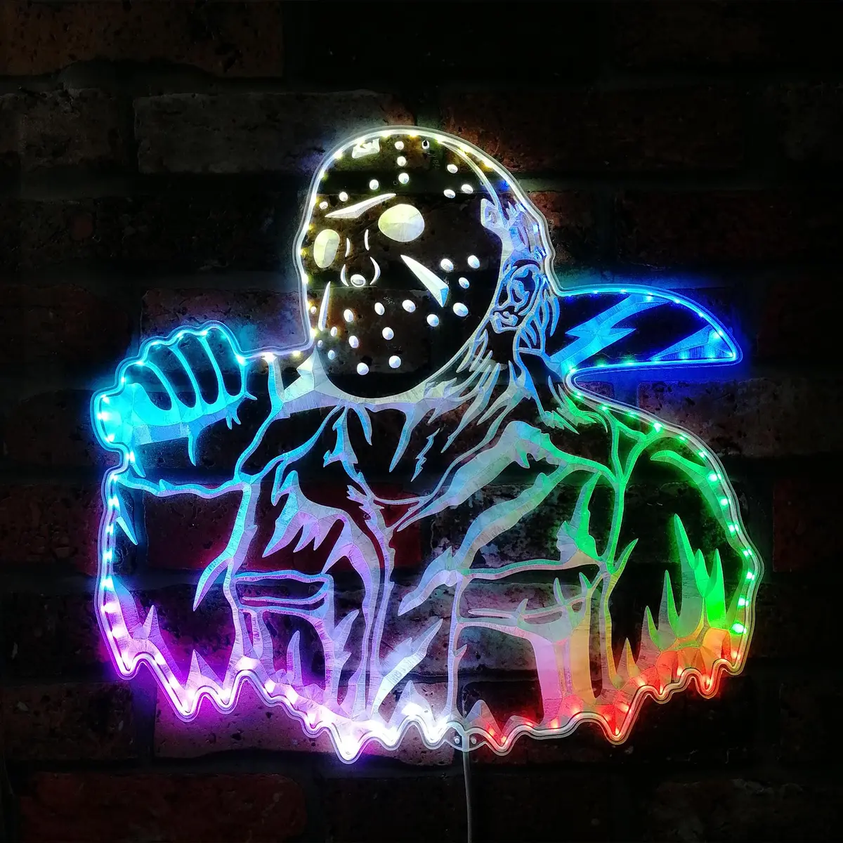Jason Friday The 13Th Neon Led Sign With Dynamic Rgb Colors 1