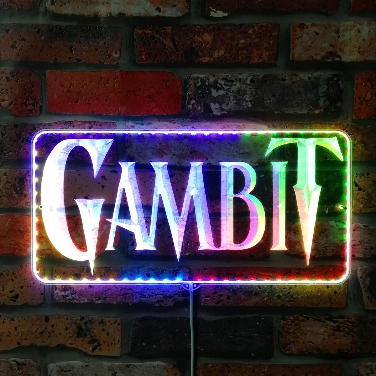 Gambit Neon Led Sign With Dynamic Rgb Colors 1