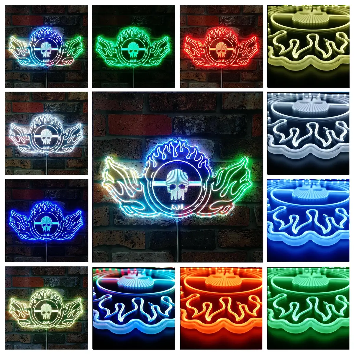 Wasteland Mad Max Skull Neon Led Sign With Dynamic Rgb Colors 2