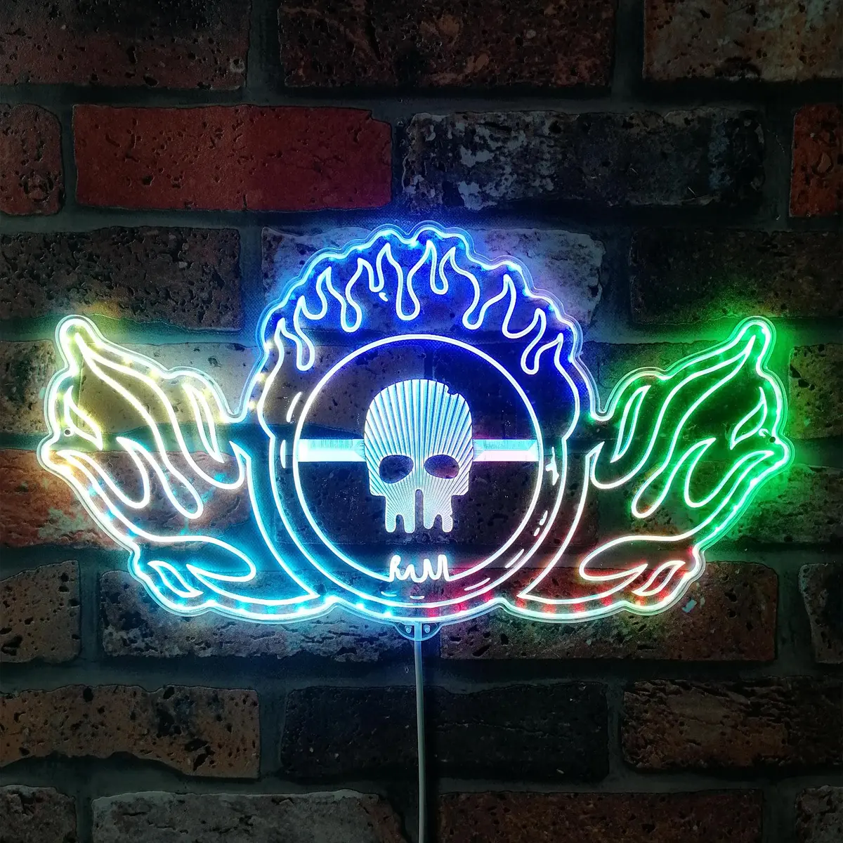 Wasteland Mad Max Skull Neon Led Sign With Dynamic Rgb Colors 1