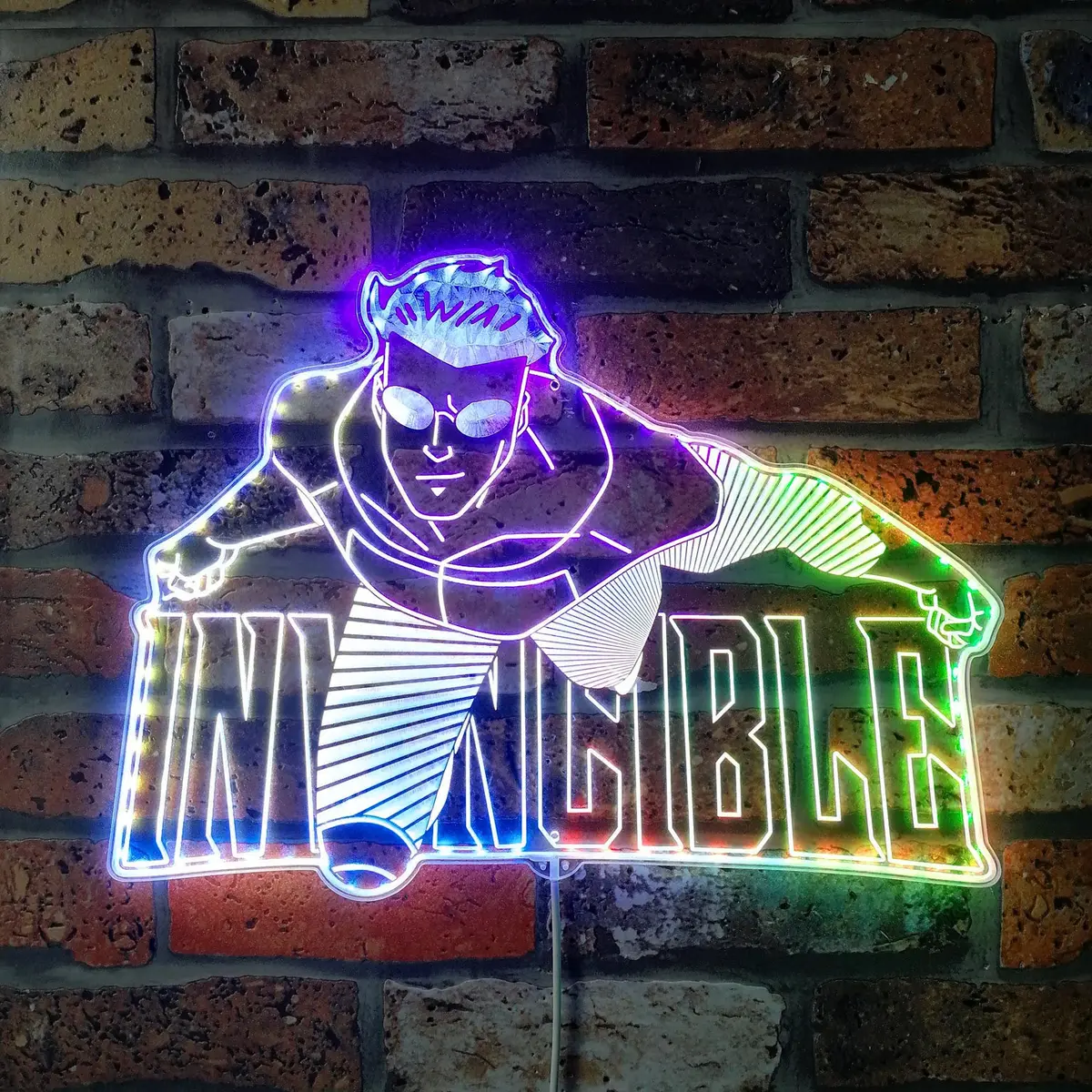 Invincible Neon Led Sign With Dynamic Rgb Colors 1