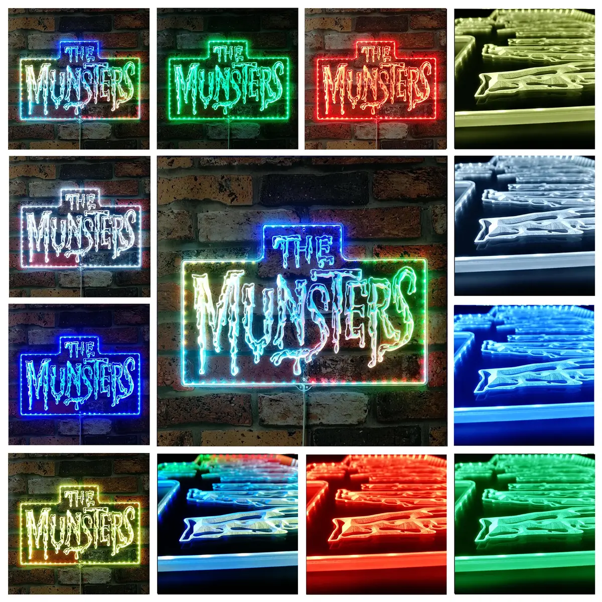 The Munsters Neon Led Sign With Dynamic Rgb Colors 2