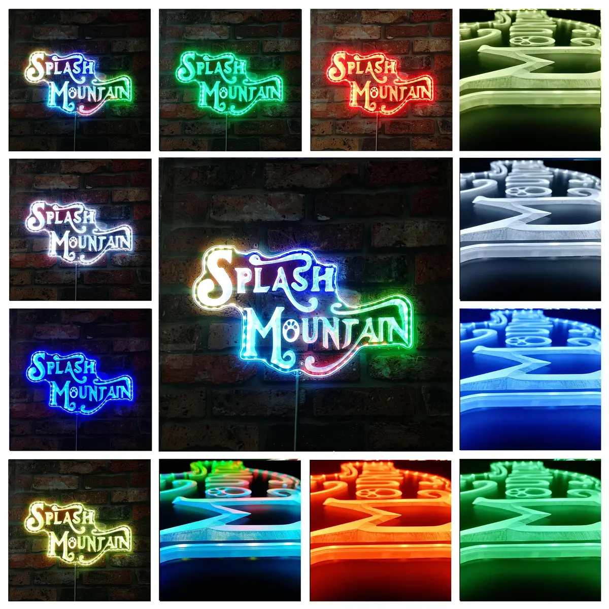Splash Mountain Neon Led Sign With Dynamic Rgb Colors 2