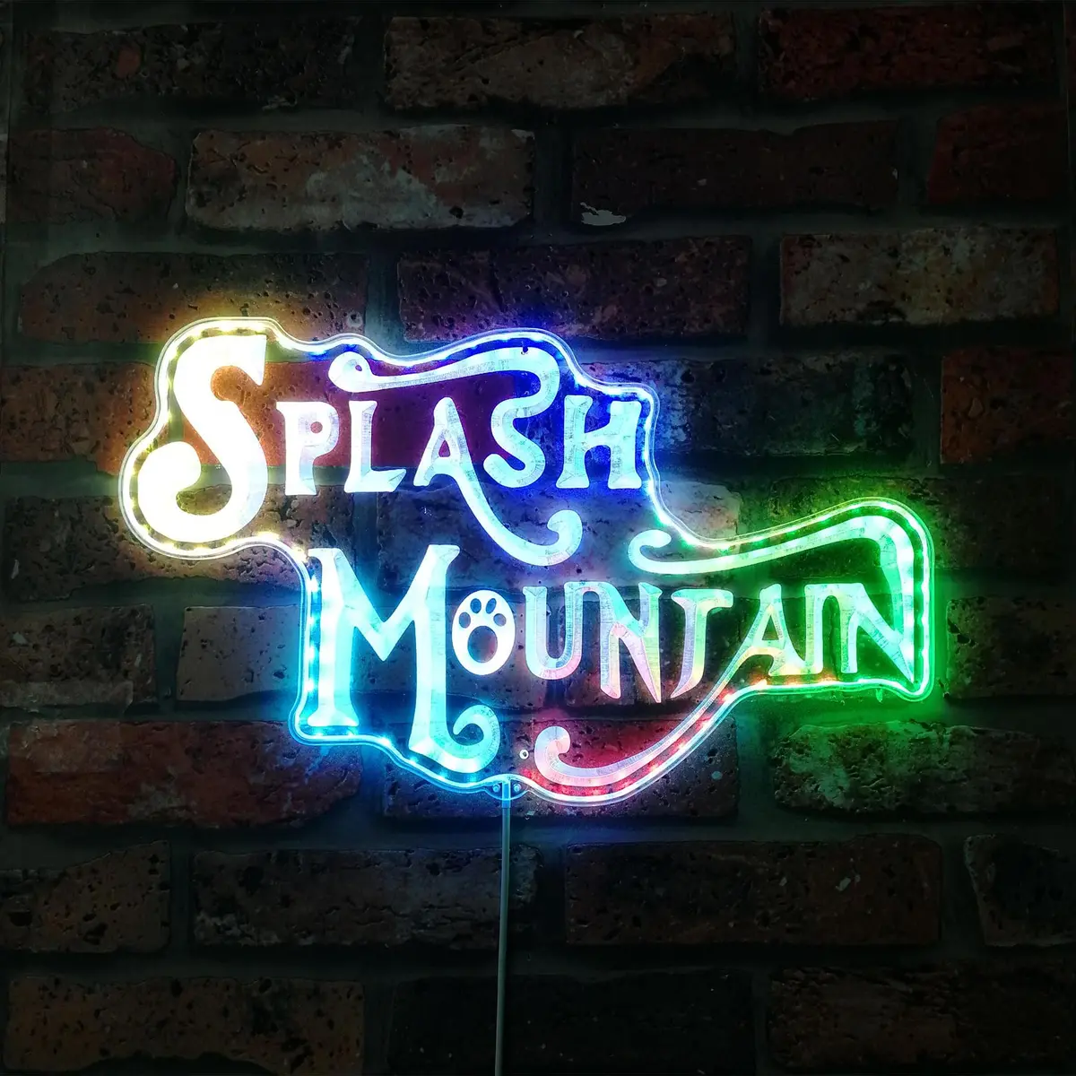 Splash Mountain Neon Led Sign With Dynamic Rgb Colors 1