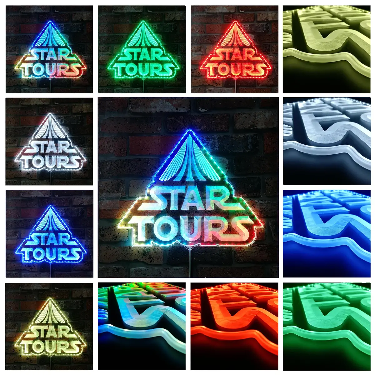 Star Tours Neon Led Sign With Dynamic Rgb Colors 2