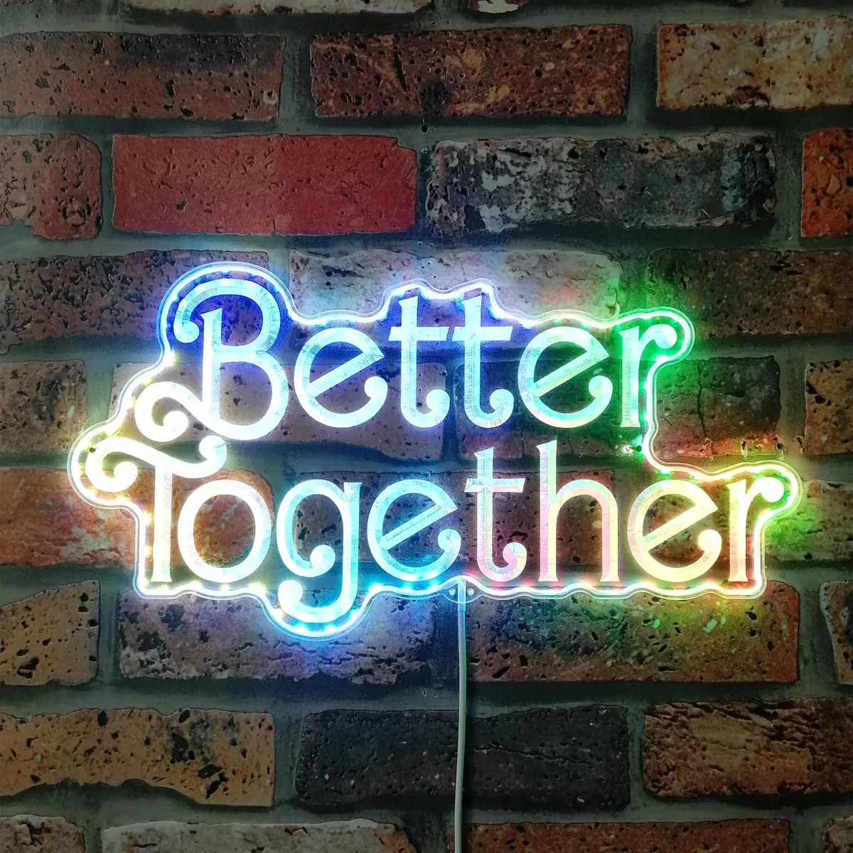 Better Together Wedding Neon Led Sign With Dynamic Rgb Colors 1