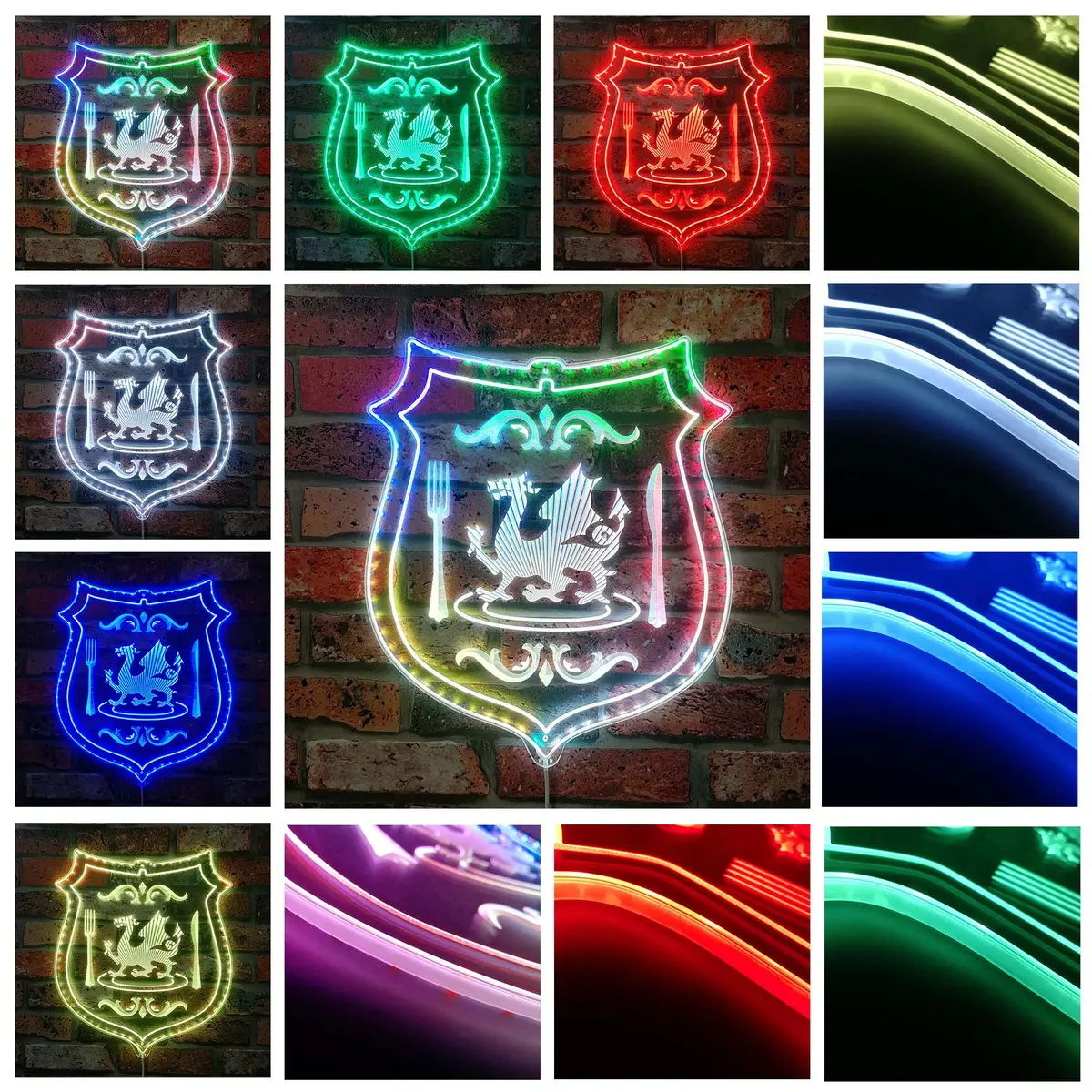 Dungeon Meshi Emblem Neon Led Sign With Dynamic Rgb Colors 2