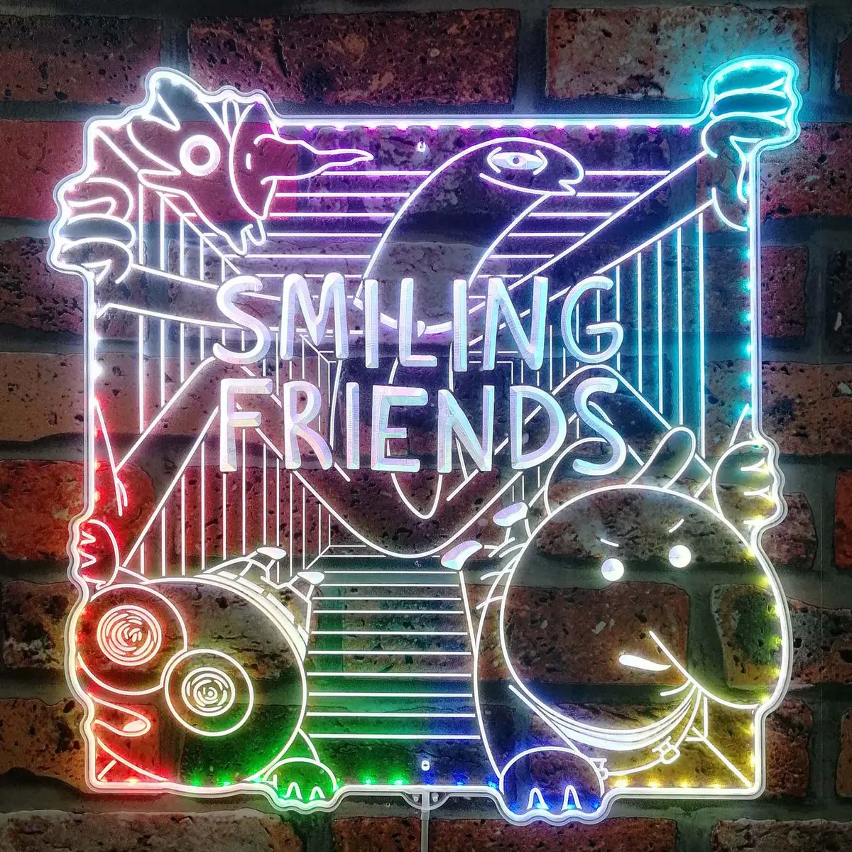 Smiling Friends Neon Led Sign With Dynamic Rgb Colors 1