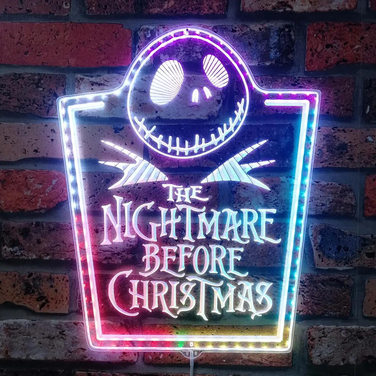Nightmare Before Christmas Neon Led Sign With Dynamic Rgb Colors 1