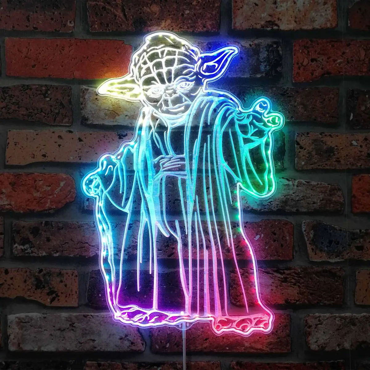 Star Wars Yoda Neon Led Sign With Dynamic Rgb Colors 1