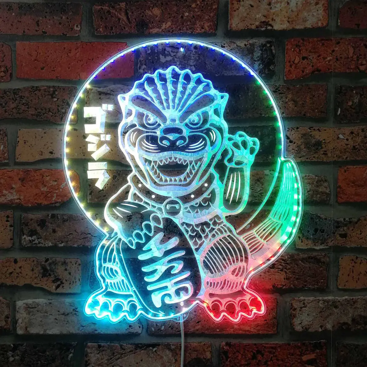 Godzilla Neon Led Sign With Dynamic Rgb Colors 1