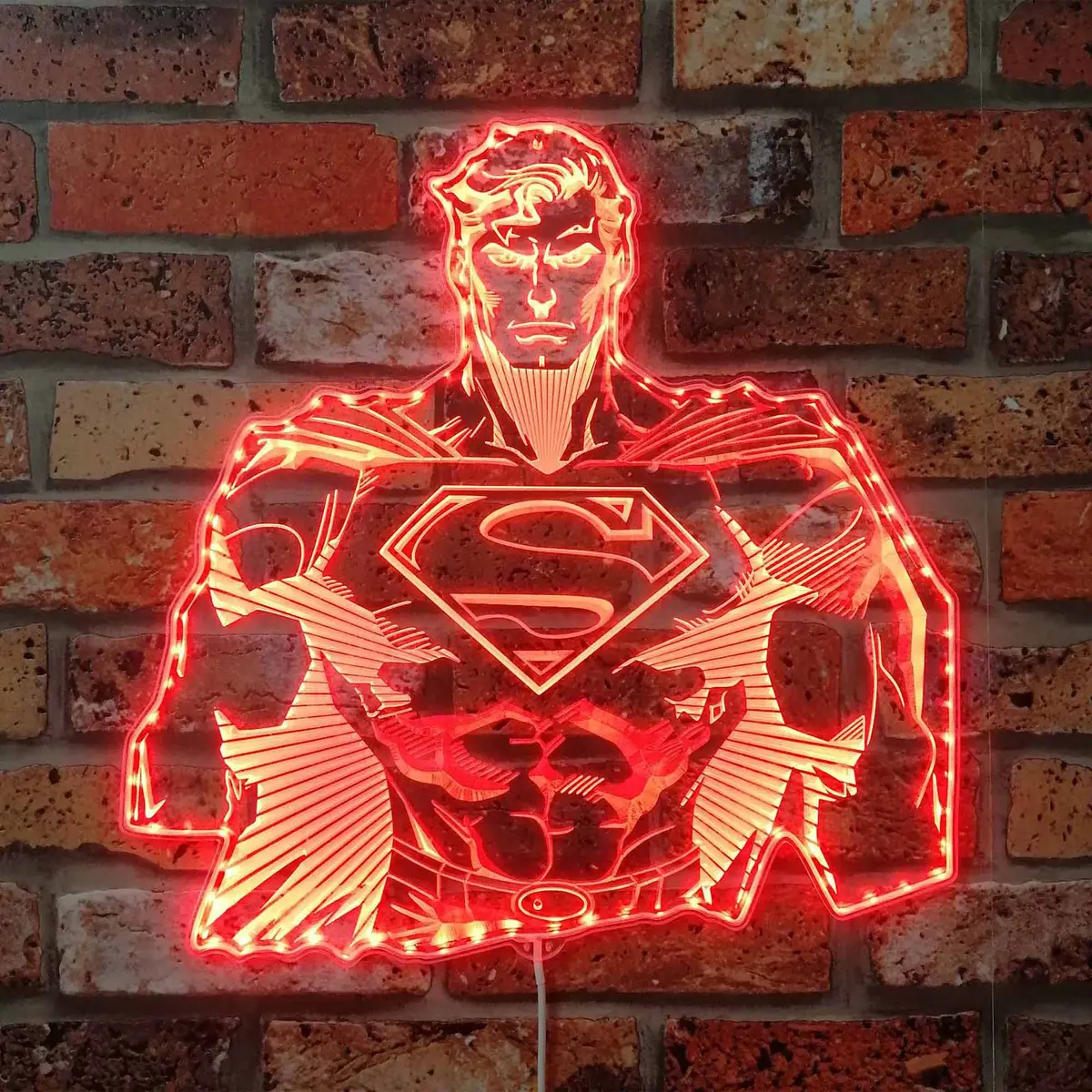 Superman Neon Led Sign With Dynamic Rgb Colors 3