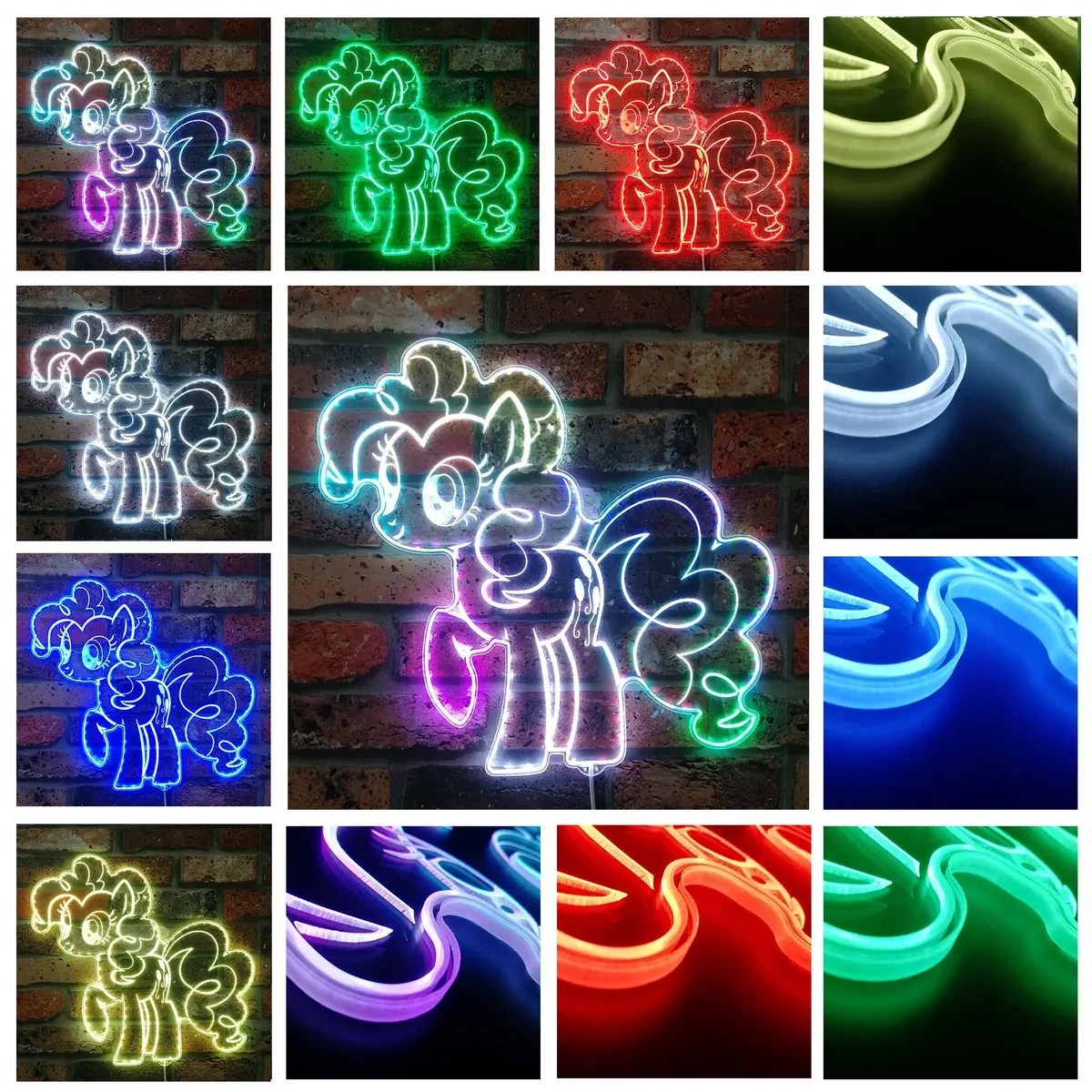 My Little Pony Pinkie Pie Neon Led Sign With Dynamic Rgb Colors 2