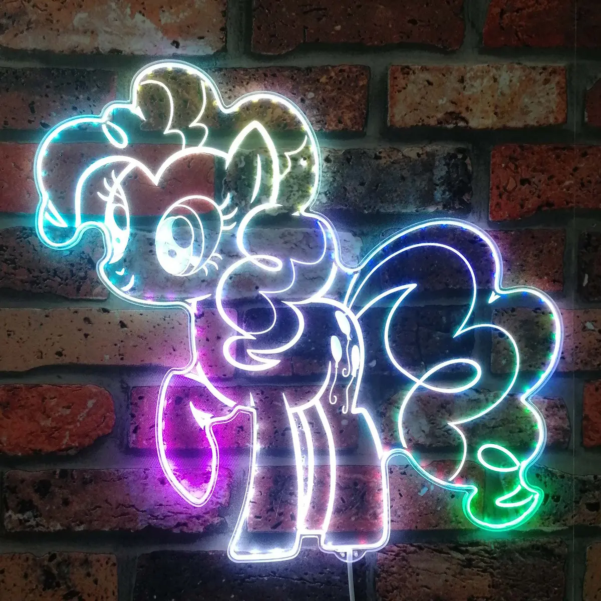 My Little Pony Pinkie Pie Neon Led Sign With Dynamic Rgb Colors 1