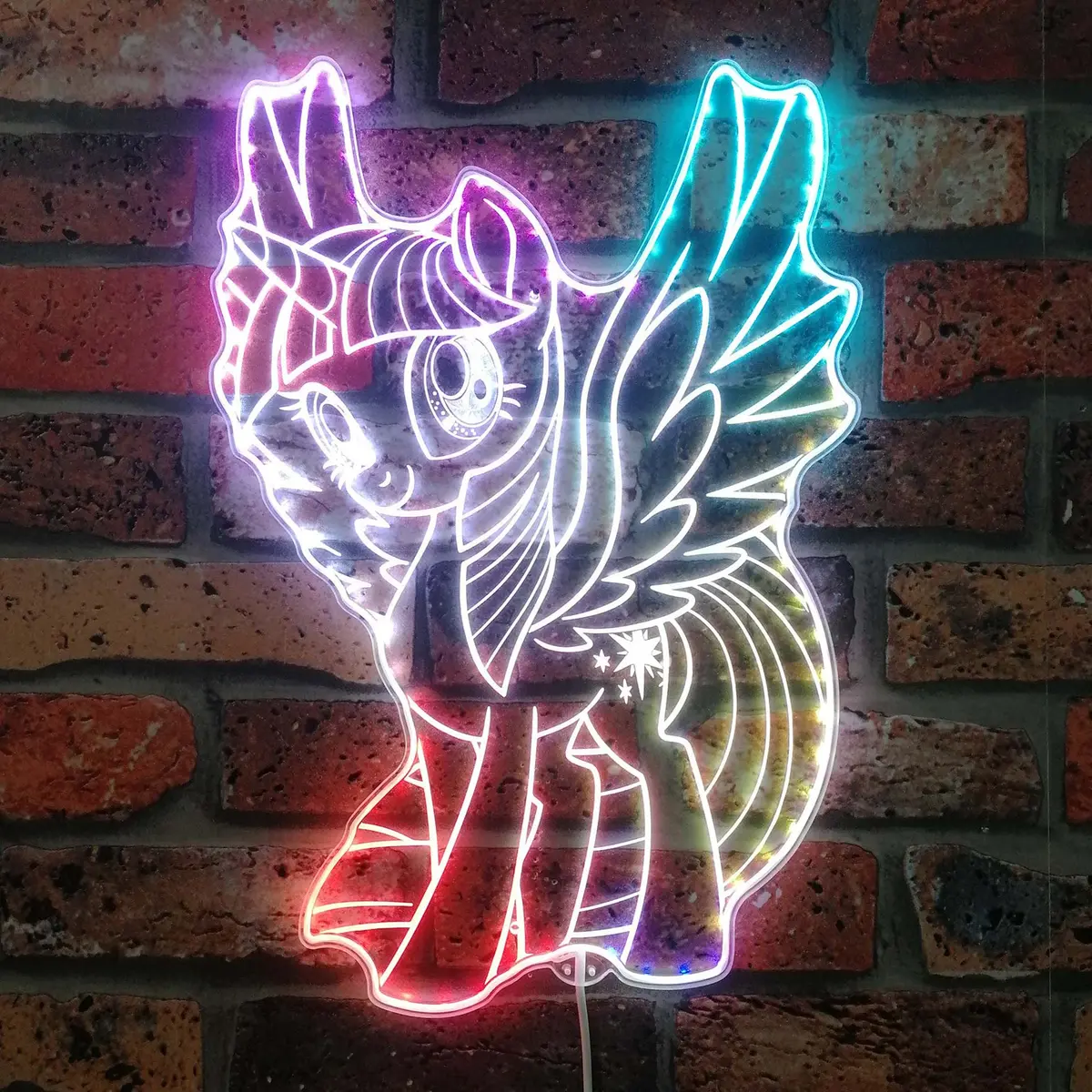 My Little Pony Trilight Sparkle  Neon Led Sign With Dynamic Rgb Colors 1