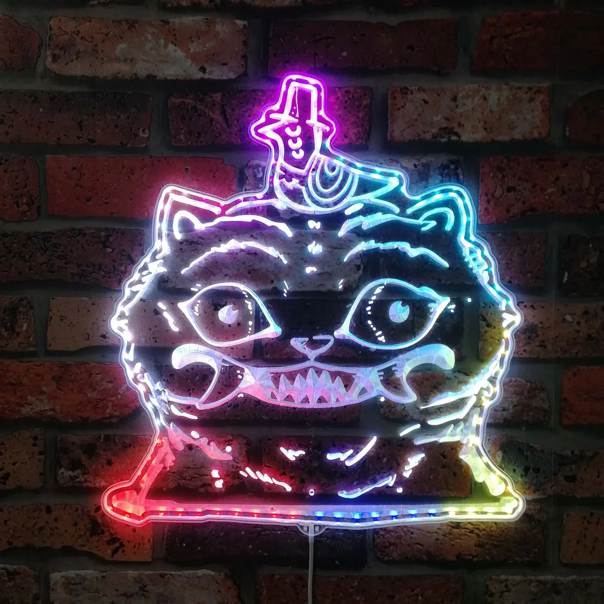 Kpop Demon Hunters Derpy Tiger Neon Led Sign With Dynamic Rgb Colors 1