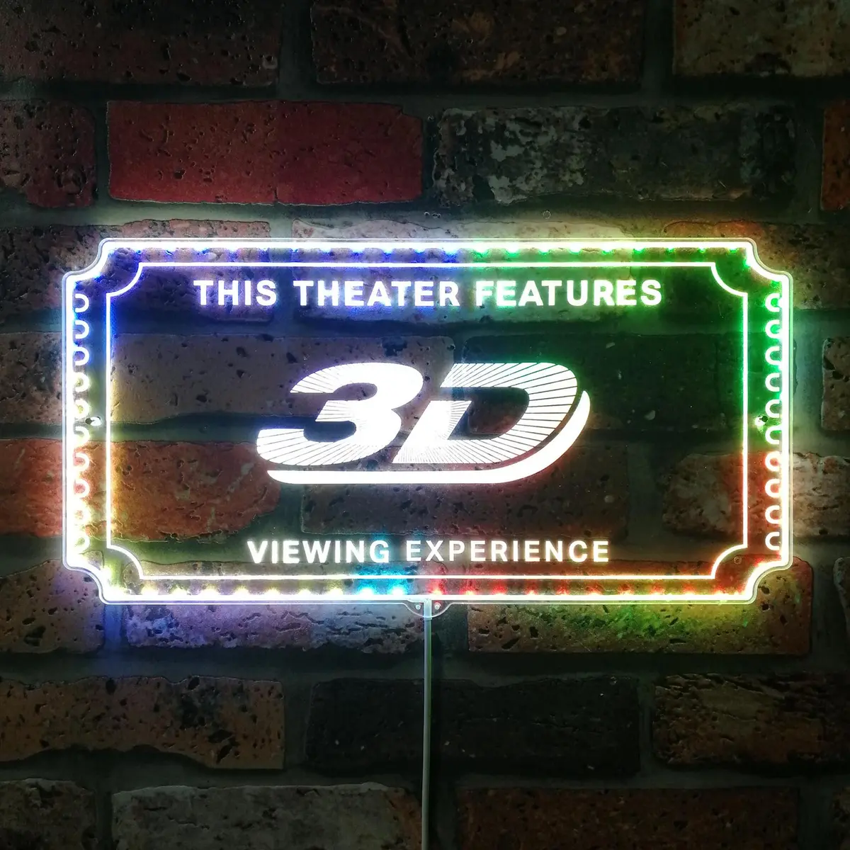 3D Home Theater Neon Led Sign With Dynamic Rgb Colors 1