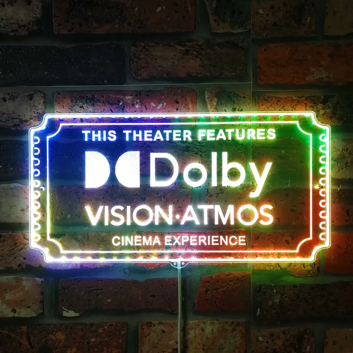 Dolby Vision Atmos Neon Led Sign With Dynamic Rgb Colors 1