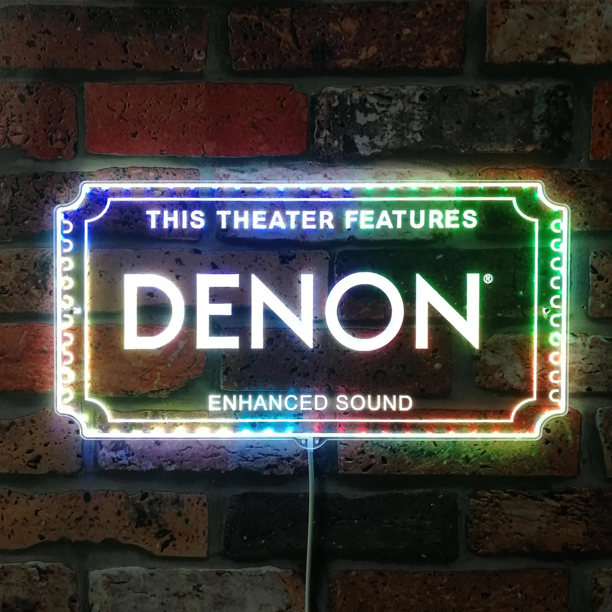 Denon Neon Led Sign With Dynamic Rgb Colors 1