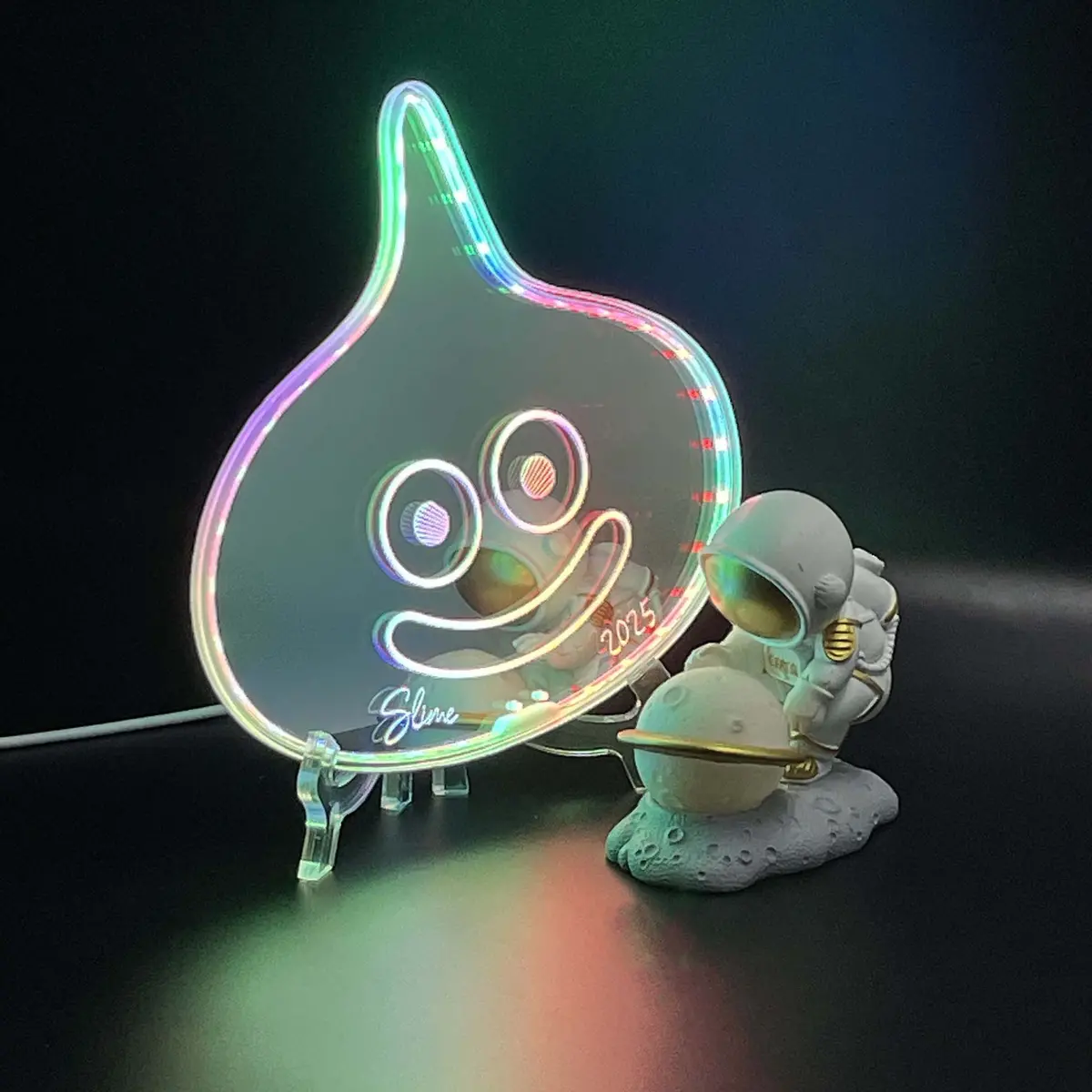 Slime Dragon Quest  Neon Led Sign With Dynamic Rgb Colors Mirror Backing 1