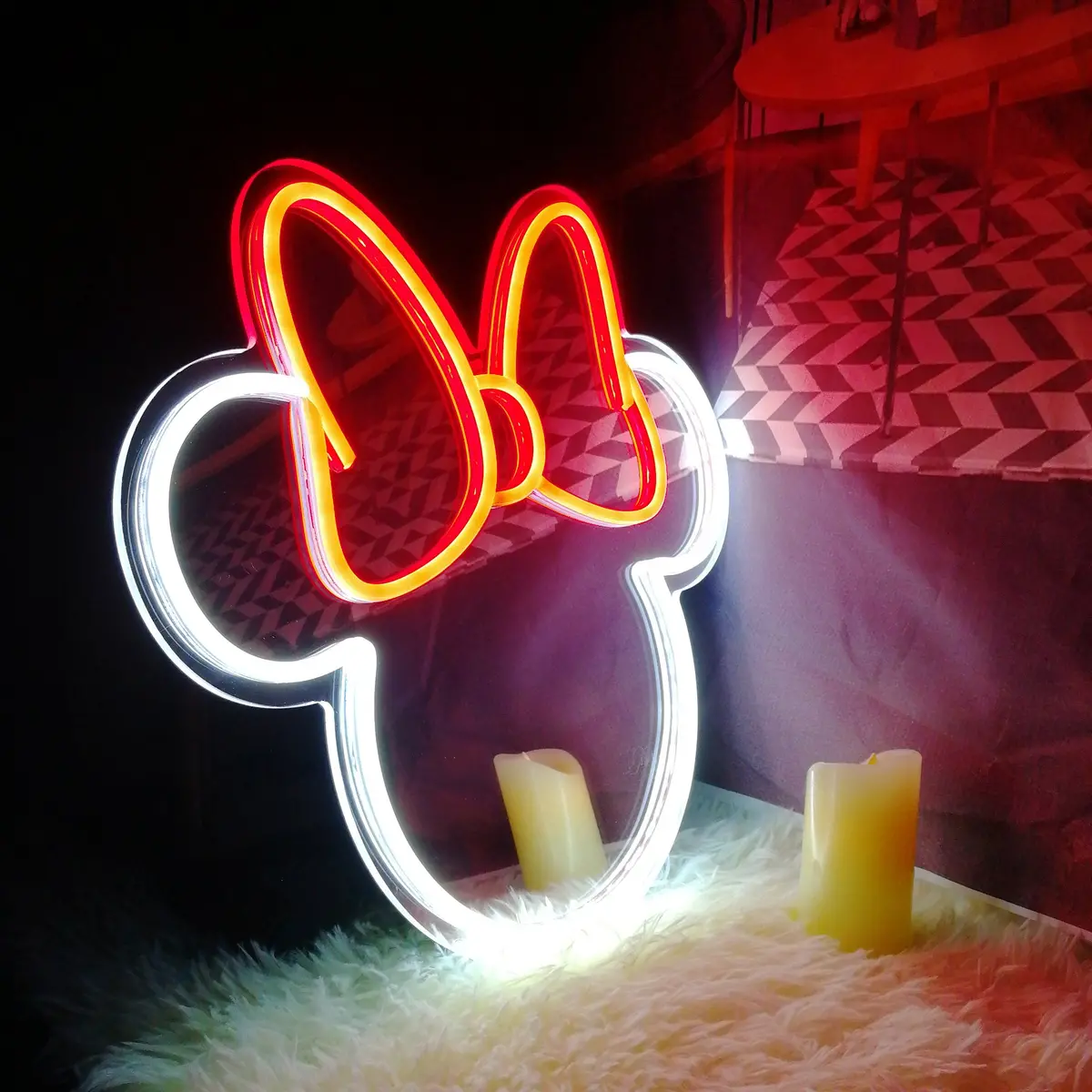 Minnie Mouse Neon Mirror Led Sign 1