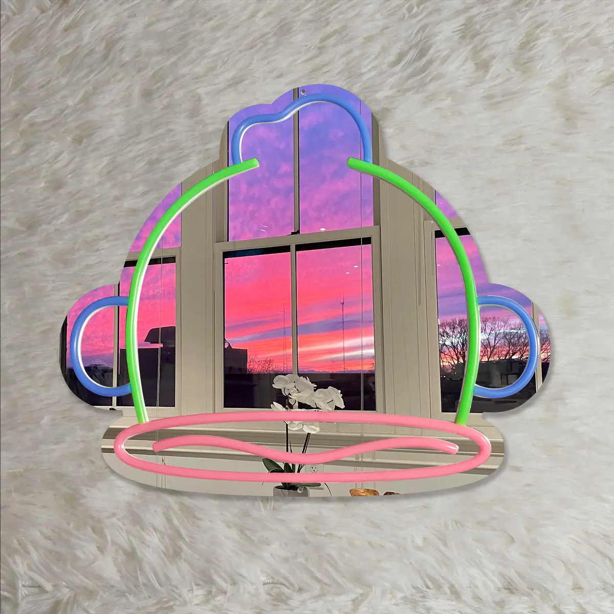 Sanrio - Hangyodon Neon Mirror Led Sign 2