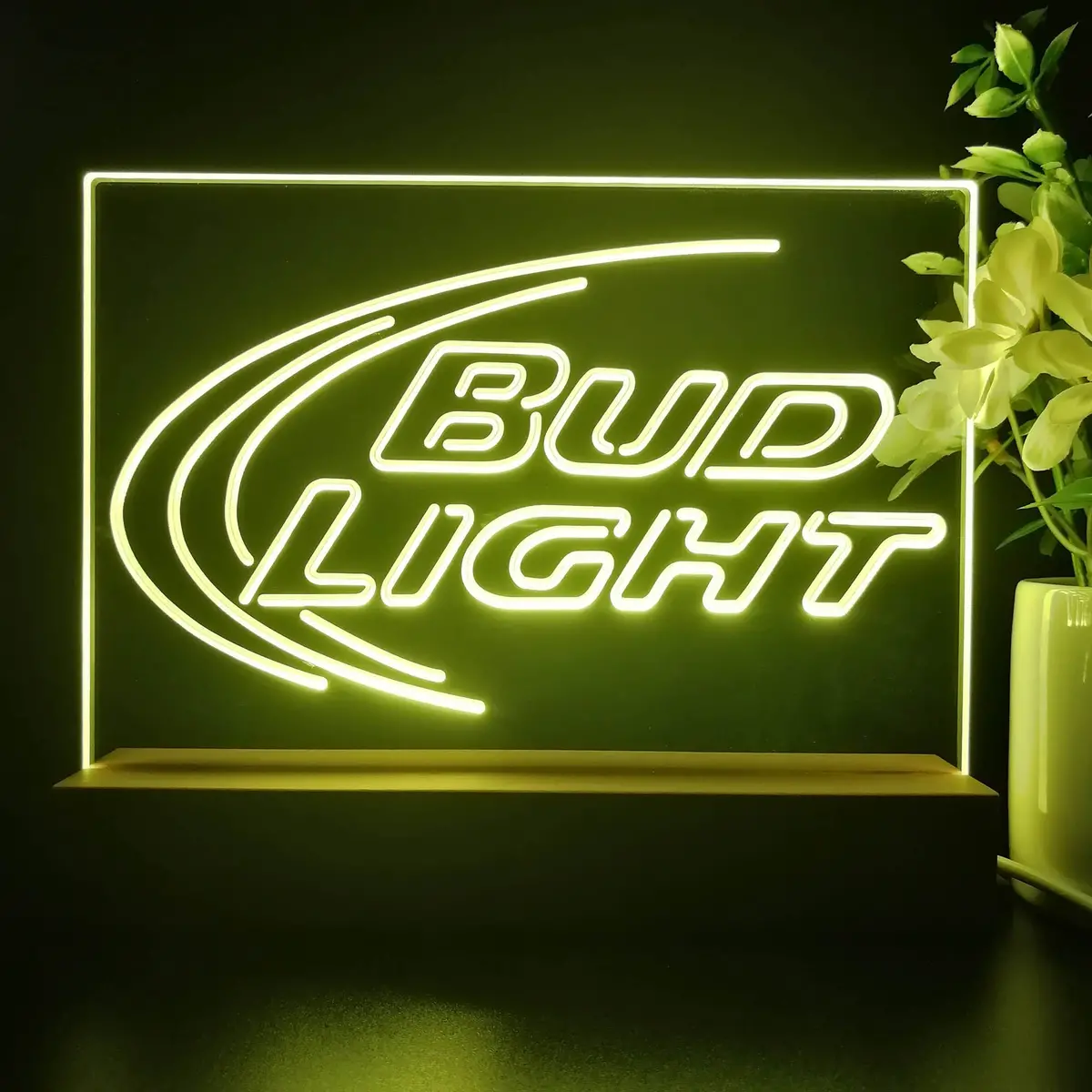 Bud Light Beer Ice Bar Neon Sign Pub Bar Lamp 1