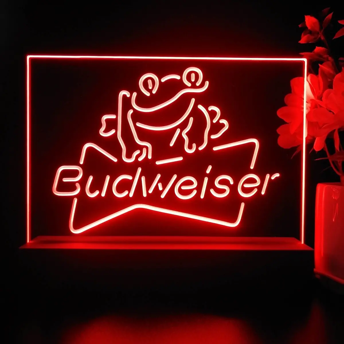 Budweiser Frog Decor Neon Sign Pub Bar Lamp 1
