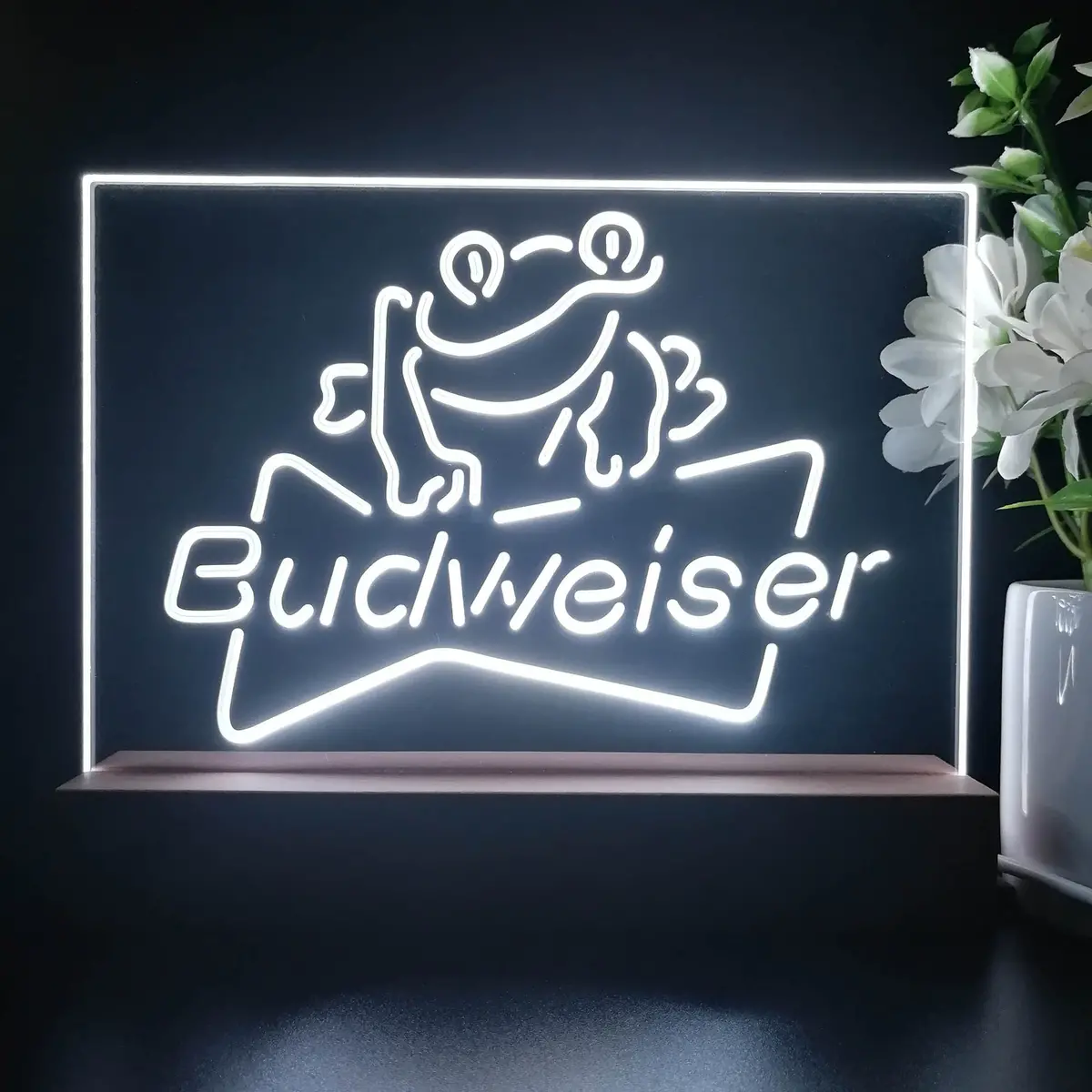 Budweiser Frog Decor Neon Sign Pub Bar Lamp 2
