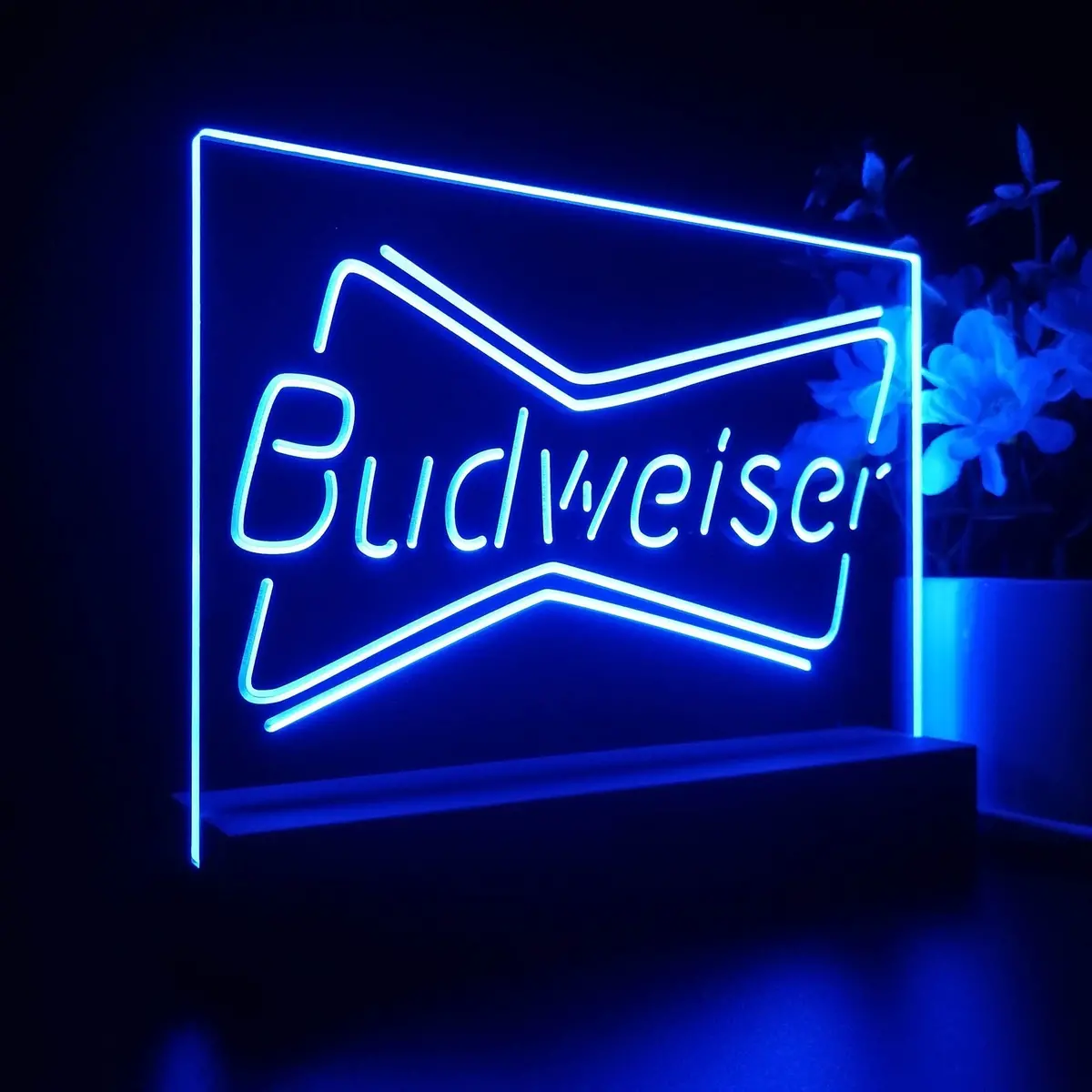 Budweiser Double Neon Sign Pub Bar Decor Lamp 1