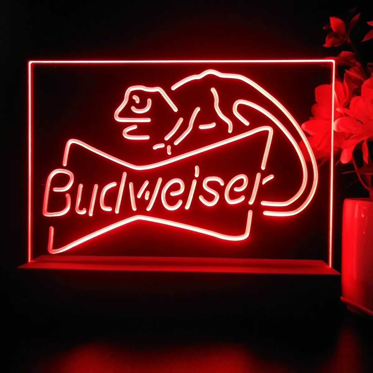 Budweiser Lizard Neon Sign Pub Bar Lamp 1