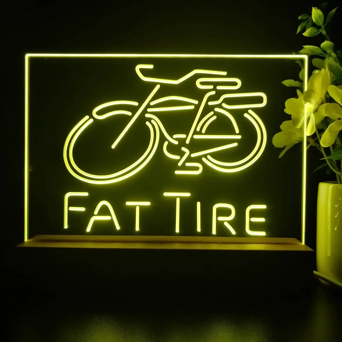 Fat Tire Club Man Cave Neon Sign Pub Bar Lamp 1