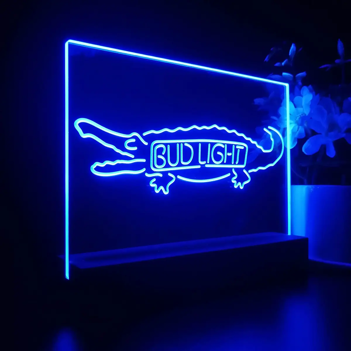 Bud Light Alligator Gator Beer Neon Sign Pub Bar Lamp 1