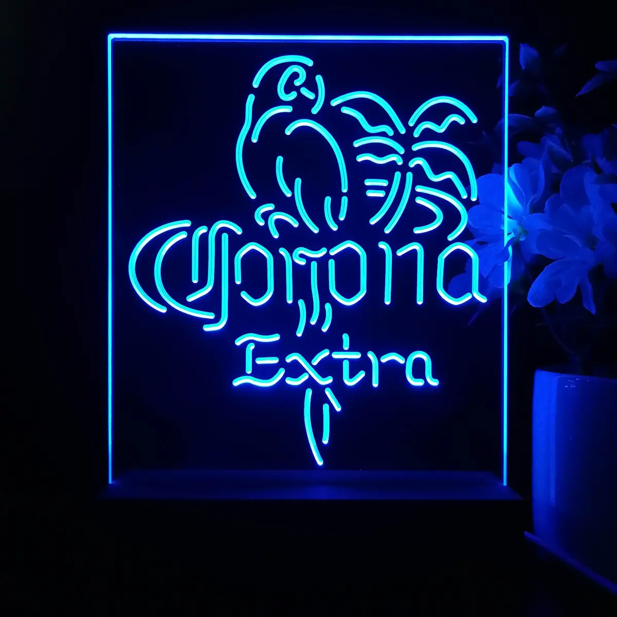 Corona Extra Parrot Palm Tree Neon Pub Bar Lamp 1