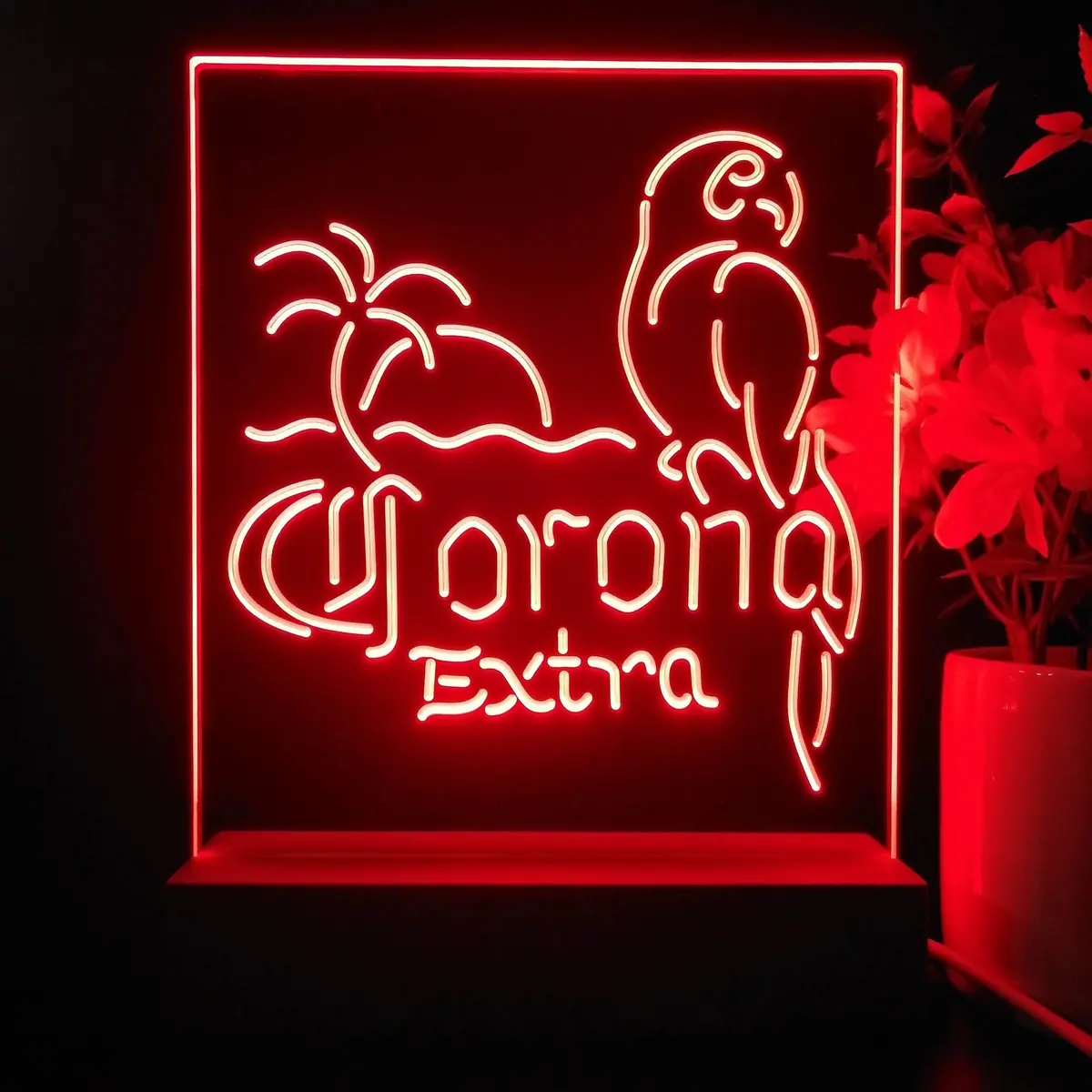 Corona Extra Parrot Night Light Neon Pub Bar Lamp 1