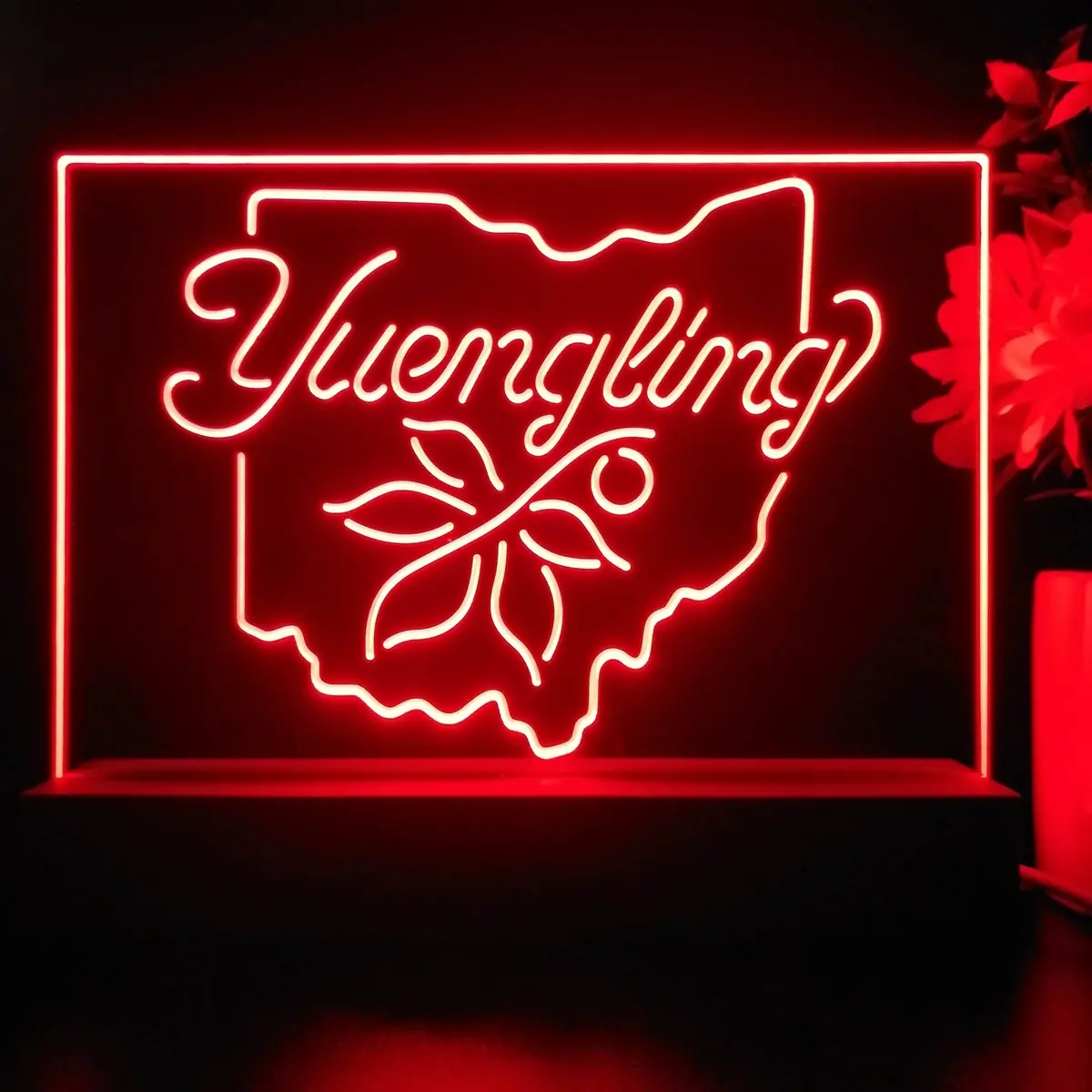 Yuengling Ohio State Buckeye Larger Beer Neon Sign Pub Bar Lamp 2