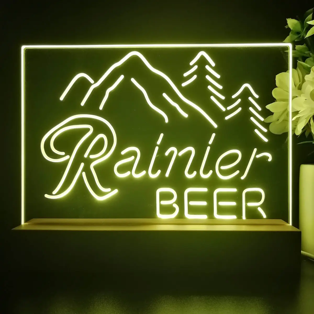 Rainier Beer Club Mountain Neon Sign Pub Bar Lamp 1