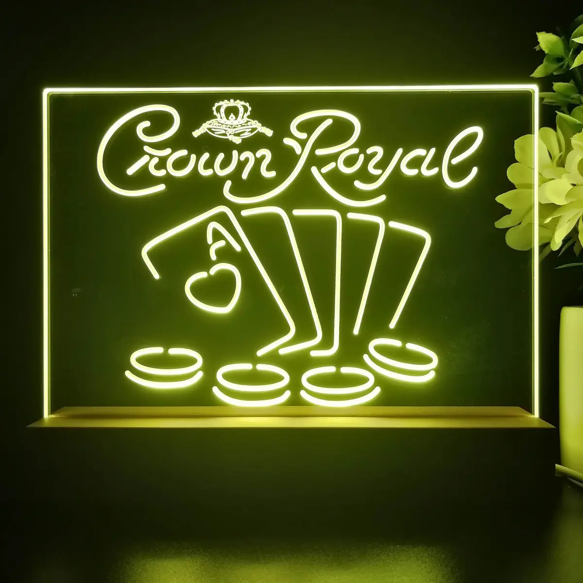 Crown Royal Casino Poker Neon Sign Pub Bar Lamp 1