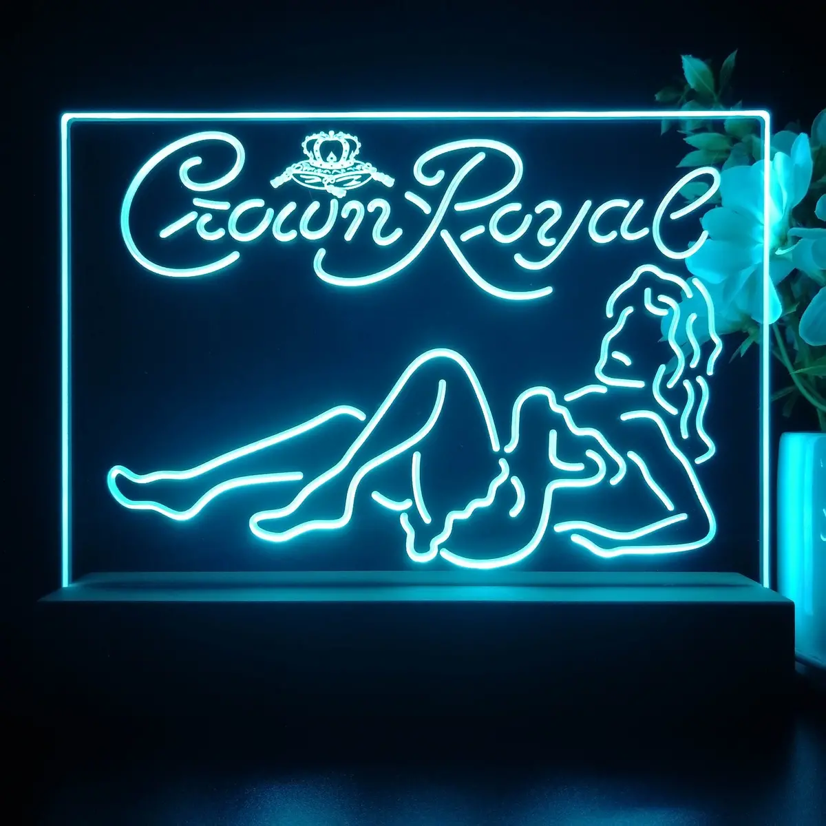 Crown Royal Lady Bar Neon Sign Pub Bar Lamp 1