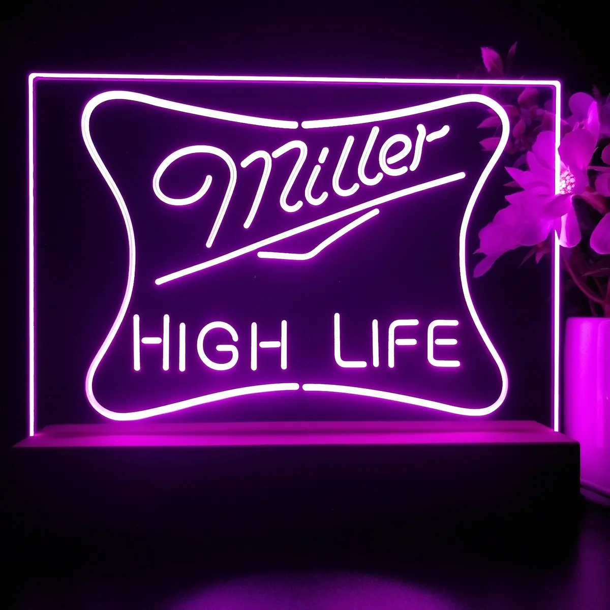 Miller High Life Beer Neon Sign Pub Bar Lamp 1